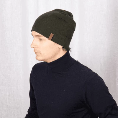 Beanies - SĂ€tila S.F Merino Wool Beanie (green) - Image 2