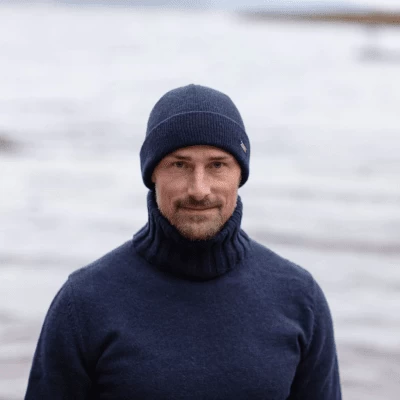 Beanies - Sätila Söder Lambswool Beanie (navy Blue) - Image 2