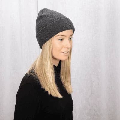 Beanies - Sätila Söder Lambswool Beanie (dark Grey) - Image 2