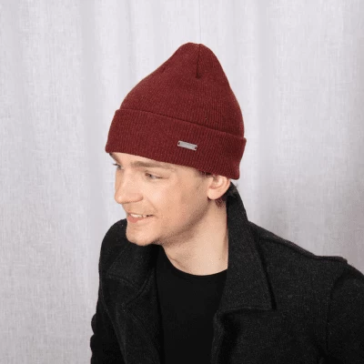 Beanies - Sätila Söder Lambswool Beanie (red) - Image 3