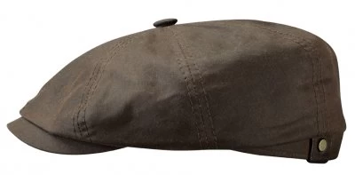 Flat Cap - Stetson Hatteras Waxed Cotton (brown)