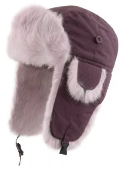 Trapper Hat - MJM Ladies Trapper Hat Taslan With Rabbit Fur (Lavender)