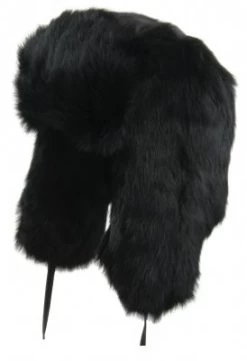 Trapper Hat - MJM Rabbit Fur Hat (Black)