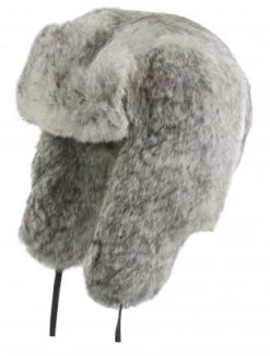Trapper Hat - MJM Rabbit Fur Hat (Grey Melange)