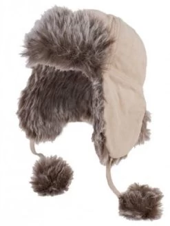 Winter Hats - Gårda Trapper Hat With Faux Fur (Camel)